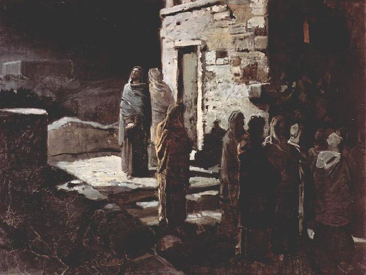 unknow artist Christus betritt mit seinen Jungern den Garten Gethsemane Sweden oil painting art